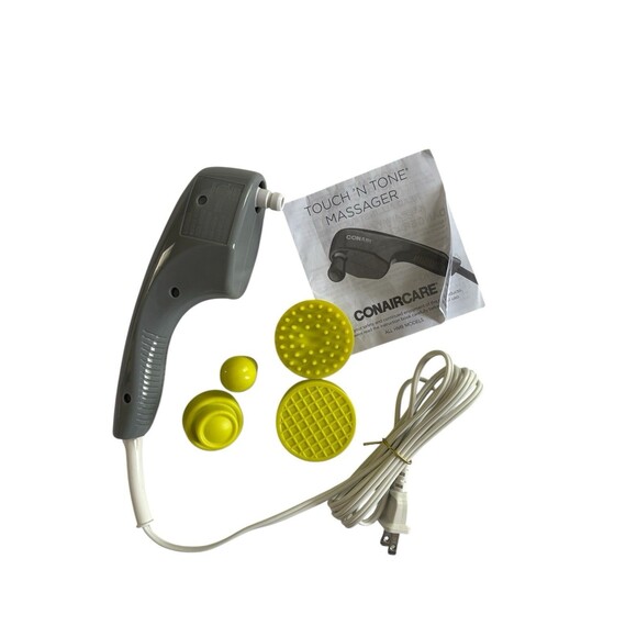 CONAIR Touch N Tone Massager Model HM8WG23 4 Attachments Gray and Green - Picture 1 of 6